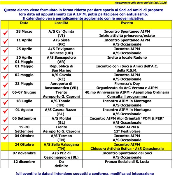 Calendario 2026